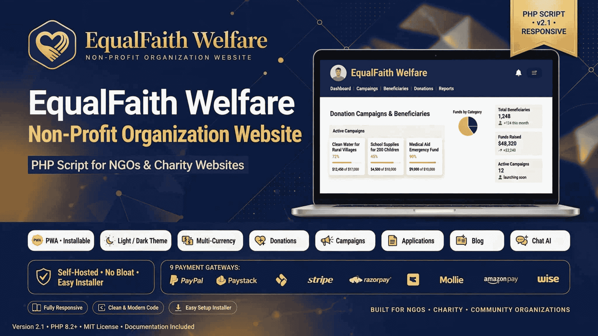Welfare (pro) - Non-Profit PHP Script